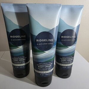 BATH AND BODY WORKS MEN'S COLLECTION RIDGELINE BODY CREAM X3